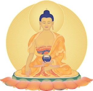 copyright-Tharpa-Verlag-Buddha-Shakyamuni Illustration von Buddha Shakyamuni - copyright Tharpa Verlag