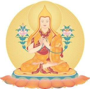 copyright-Tharpa-Verlag-Je-Tsongkhapa Illustration von Je Tsongkhapa - copyright Tharpa Verlag